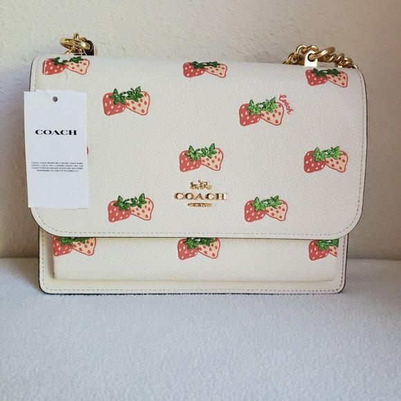 2022 Coach Klare Crossbody With Strawberry Print CB599 - Picture 6 of 9